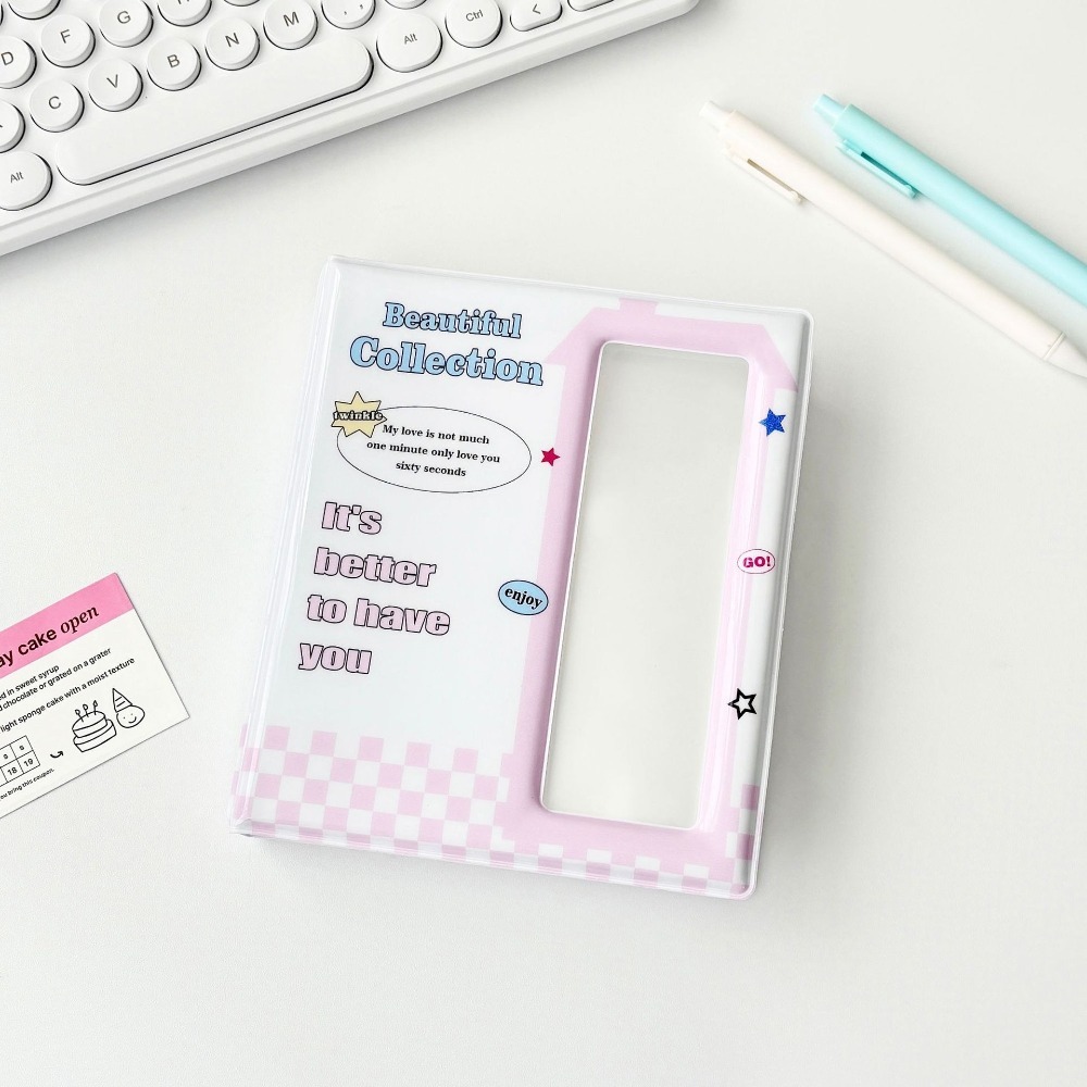 60 Pockets Photo Album, Large Capacity PVC Photo Holder for Photocards, ID Cards & Instant Film, Durable Photocard Col