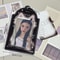 Y2K Cat Photo Card Holder, Cute Black Cat Kpop Photocard Holder Keychain for Backpack, Album, & Display Pendant