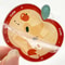 Acrylic Kpop Idol Photocard Holder Photo Card Protector Cover with Keychain, Cartoon Apple Shaped Mini Album for Bag