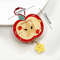 Acrylic Kpop Idol Photocard Holder Photo Card Protector Cover with Keychain, Cartoon Apple Shaped Mini Album for Bag
