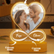 Personalized Anniversary Couples Gifts For Women And Men, Custom Acrylic Heart Picture Frame With Photo, Custom Acrylic Spotify