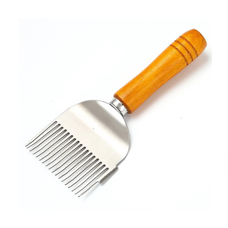Durable BEE Fork Honey Knife 17Root Stainless Steel Comb Cutter With Wood Handle For Beekeepers  Ho 2