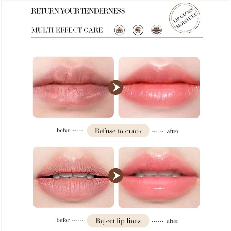 Moisturizing Lip Balm with Coconut Extract & Vitamin C, Long-Lasting Hydration for Soft Lips