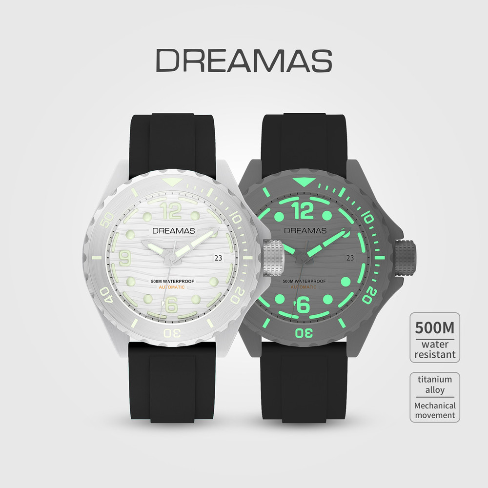 Mechanical Business Watch for Men, Waterproof Diving Watch, Japanese Movement, Stainless Steel Luxury Timepiece