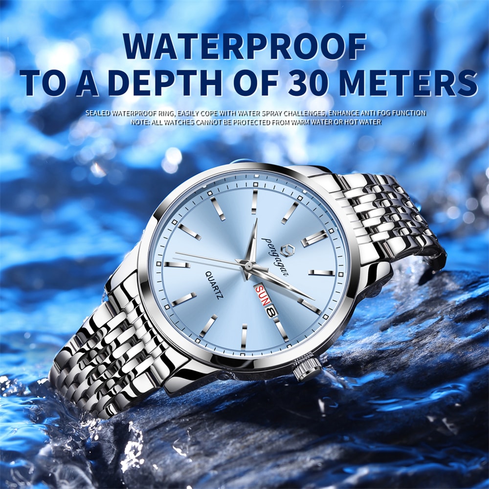 Luxury Man Wristwatch 2025 New Top Brand, Waterproof Luminous Date Watch, Stainless Steel Quartz Men Watch