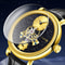 Men Mechanical Watch Shanghai Movement Dome Mirror Sapphire Crystal Luxury Tourbillon Leather Strap 1