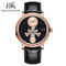 Men Mechanical Watch Shanghai Movement Dome Mirror Sapphire Crystal Luxury Tourbillon Leather Strap 7