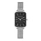 Rose Gold Square Women Mesh Strap Watch, Stainless Steel Case, Simple Fashion Japanese Movement Watch