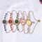 Fashion Style Quartz Watch for Women, Color Imitation Gemstone, Pullable Bracelet Girls Gift Stylish Wristwatch