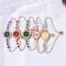 Fashion Style Quartz Watch for Women, Color Imitation Gemstone, Pullable Bracelet Girls Gift Stylish Wristwatch