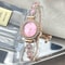 Fashion Style Quartz Watch for Women, Color Imitation Gemstone, Pullable Bracelet Girls Gift Stylish Wristwatch