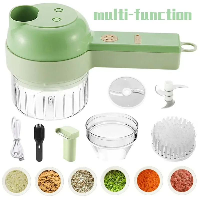 Electric Vegetable Chopper, Food Processor for Slicing Dicing, Garlic Press Slicer Mixer for Kitchen Meal Prep