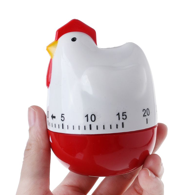 Mechanical Countdown Clock Alarm, New Cute Hen Shape Kitchen Cooking Timer, Home Decor Timer for Cooking Reminder