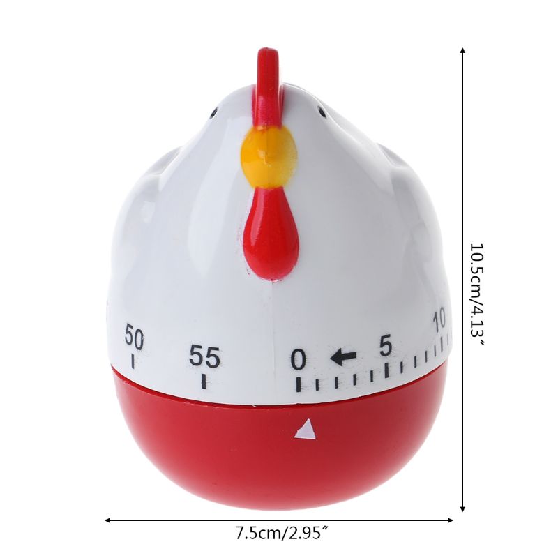 Mechanical Countdown Clock Alarm, New Cute Hen Shape Kitchen Cooking Timer, Home Decor Timer for Cooking Reminder