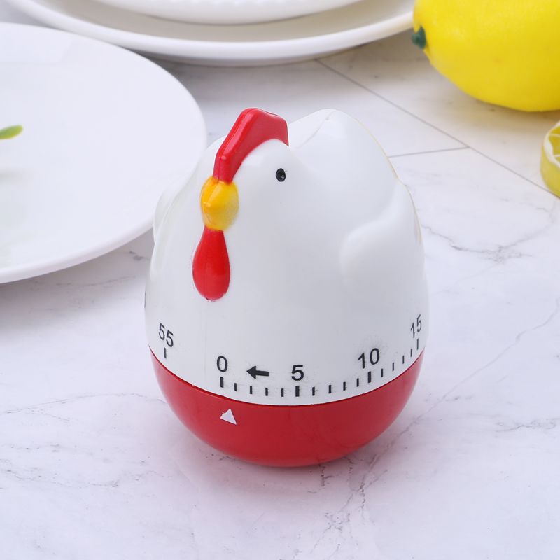Mechanical Countdown Clock Alarm, New Cute Hen Shape Kitchen Cooking Timer, Home Decor Timer for Cooking Reminder
