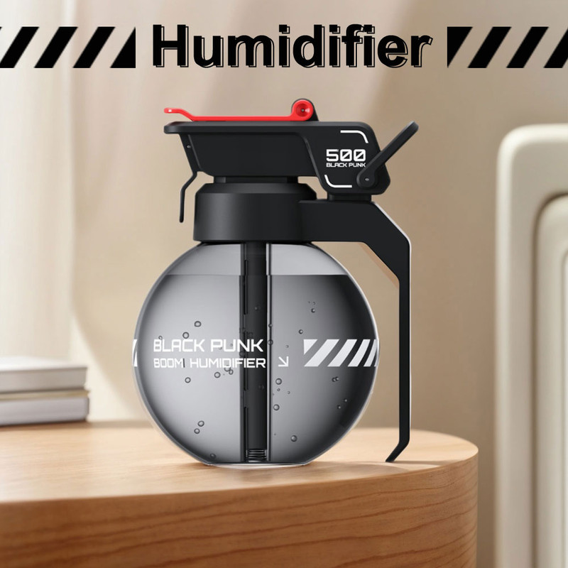 Cyberpunk Grenade Air Humidifier E-sports Desktop Diffuser, Essential Oil Aroma Diffuser for Home, Unique Gaming Decor