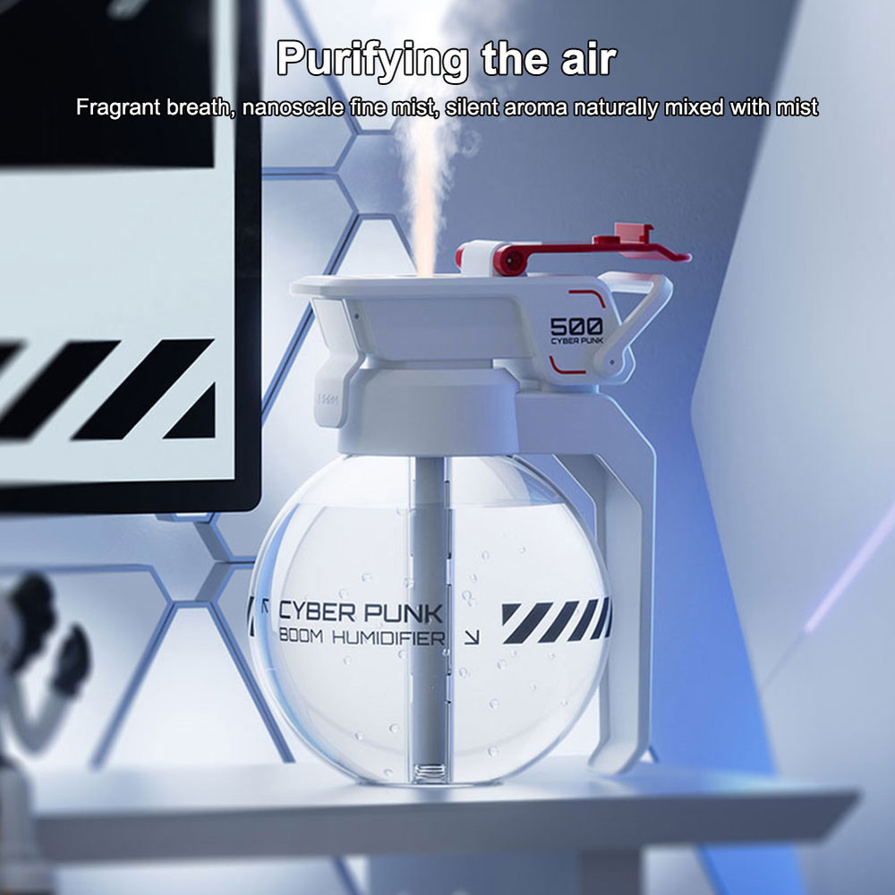 Cyberpunk Grenade Air Humidifier E-sports Desktop Diffuser, Essential Oil Aroma Diffuser for Home, Unique Gaming Decor