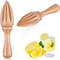 Manual Wooden Citrus Reamer Lemon Squeezer, Portable Hand Juicer for Oranges Lemons, Mini Fruit Juicer Kitchen Tool