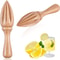 Manual Wooden Citrus Reamer Lemon Squeezer, Portable Hand Juicer for Oranges Lemons, Mini Fruit Juicer Kitchen Tool