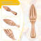 Manual Wooden Citrus Reamer Lemon Squeezer, Portable Hand Juicer for Oranges Lemons, Mini Fruit Juicer Kitchen Tool
