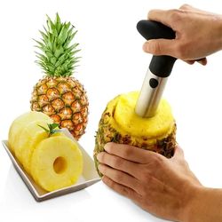 stainless steel pineapple corer cutter, fruit slicer peeler, easy spot peeler kitchen gadget for home use