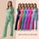 Womens Medical Scrubs Uniform Nurse Scrub Set with Pocket Top & Pants 2 Piece Work Wear