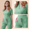 Womens Medical Scrubs Uniform Nurse Scrub Set with Pocket Top & Pants 2 Piece Work Wear