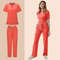 Womens Medical Scrubs Uniform Nurse Scrub Set with Pocket Top & Pants 2 Piece Work Wear