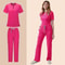 Womens Medical Scrubs Uniform Nurse Scrub Set with Pocket Top & Pants 2 Piece Work Wear
