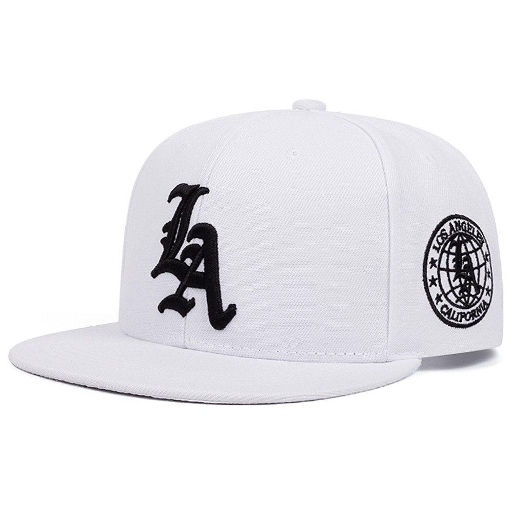 New Los Ange Earth Cotton Flat Edge Baseball Hat, Embroidered Letter Cap, Women Sunshade Hat, Men Outdoor HipHop Street