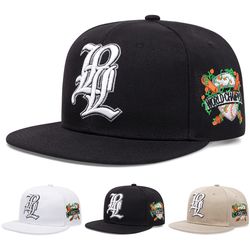 lpl embroidered flat edge mesh hat, fashion baseball cap for men, women, hip hop style, outdoor sun protection hat