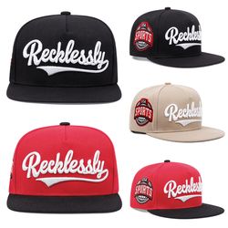 reek side embroidered baseball cap, hiphop flat edge hat, outdoor sports leisure sun hat for men and women