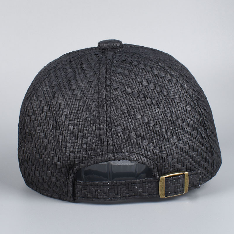 New Fashion Straw Sun Hat For Men Women Summer Baseball Cap Black White Snapback Dad Trucker Caps 5
