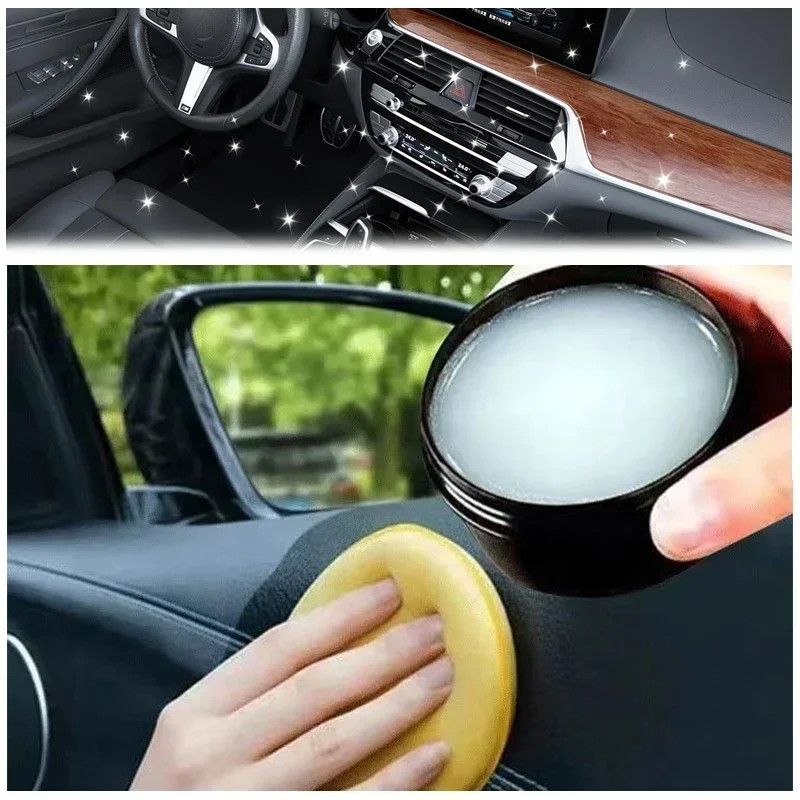 Crystal Clear Car Plastic Restorer Auto Interior Wax Coating Agent | Polish & Protect Dash, Trim & Seats
