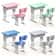 Miniature School Desk & Chair Set, Simulated Dollhouse Furniture Model for Pretend Play, Classroom Decor, and Play House
