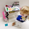 Miniature School Desk & Chair Set, Simulated Dollhouse Furniture Model for Pretend Play, Classroom Decor, and Play House