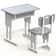 Miniature School Desk & Chair Set, Simulated Dollhouse Furniture Model for Pretend Play, Classroom Decor, and Play House