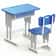 Miniature School Desk & Chair Set, Simulated Dollhouse Furniture Model for Pretend Play, Classroom Decor, and Play House