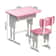 Miniature School Desk & Chair Set, Simulated Dollhouse Furniture Model for Pretend Play, Classroom Decor, and Play House