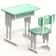 Miniature School Desk & Chair Set, Simulated Dollhouse Furniture Model for Pretend Play, Classroom Decor, and Play House