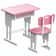 Miniature School Desk & Chair Set, Simulated Dollhouse Furniture Model for Pretend Play, Classroom Decor, and Play House