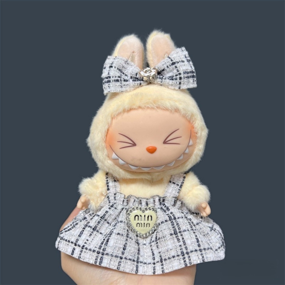 17cm Labubu Doll Skirt Outfit, Cute DIY Clothes & Fashion Accessories Gift for Plush Lovers
