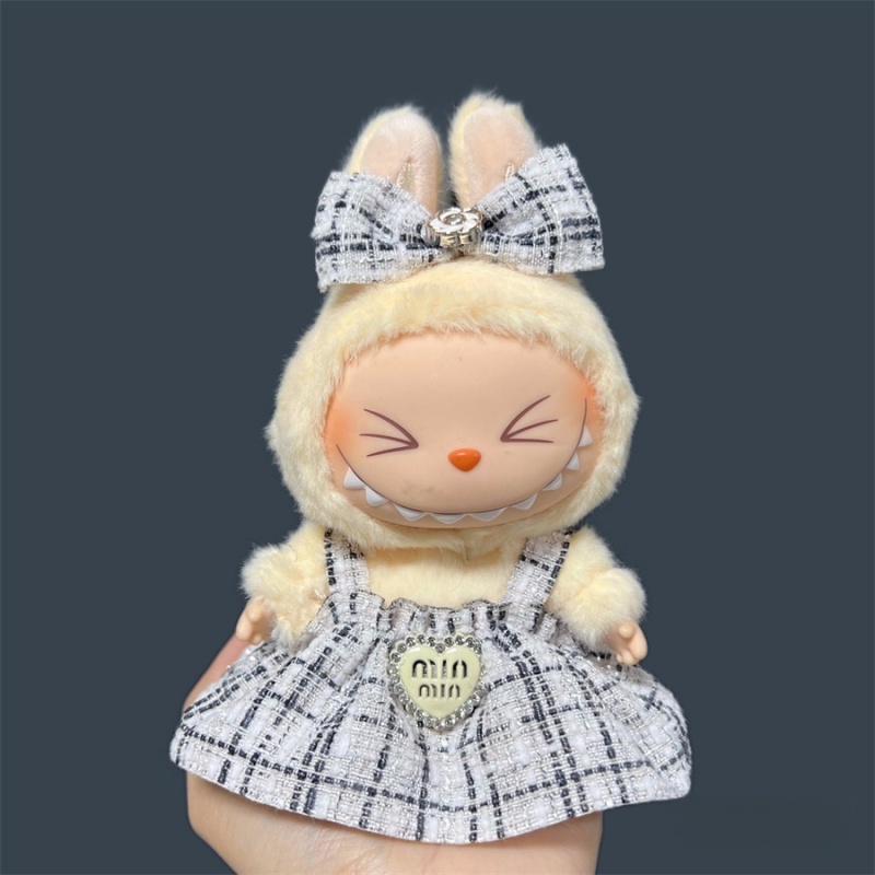 17cm Labubu Doll Skirt Outfit, Cute DIY Clothes & Fashion Accessories Gift for Plush Lovers