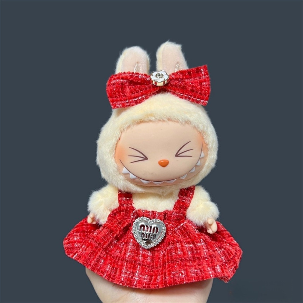 17cm Labubu Doll Skirt Outfit, Cute DIY Clothes & Fashion Accessories Gift for Plush Lovers
