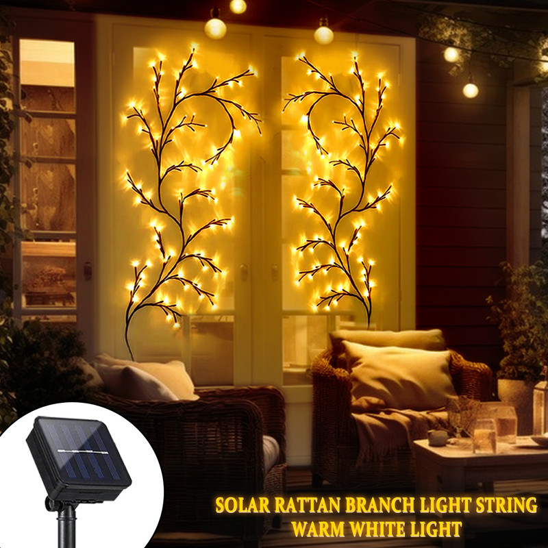 7296 LED Tree Branch Lamp USB  Solar Powered DIY Festive Tree Vine Light For Home Decoration 5