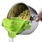 Clip On Silicone Strainer for Pots and Pans, Kitchen Drain Rack for Pasta, Noodles, Vegetables, Fruits, Colander Tool