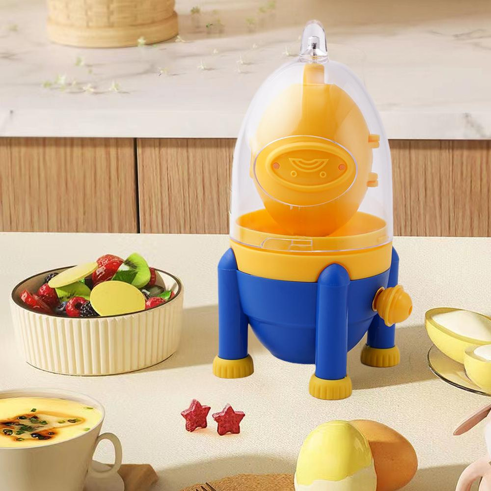 Manual Egg Scrambler Shaker Egg Yolk Mixer, Kitchen Gadget, Portable Egg Puller Mixer Golden Maker Tool