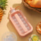 2 in 1 Portable Ice Cube Tray Circular Ice Mold Maker, Water Bottle Cooling Tray, 12 Grid Flat Lid Popsicle Mold