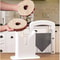Manual Precision Bagel Cutter with Safety Shield, White 9.25 Inch Kitchen Tool, Cleanly Slices Bagels and More