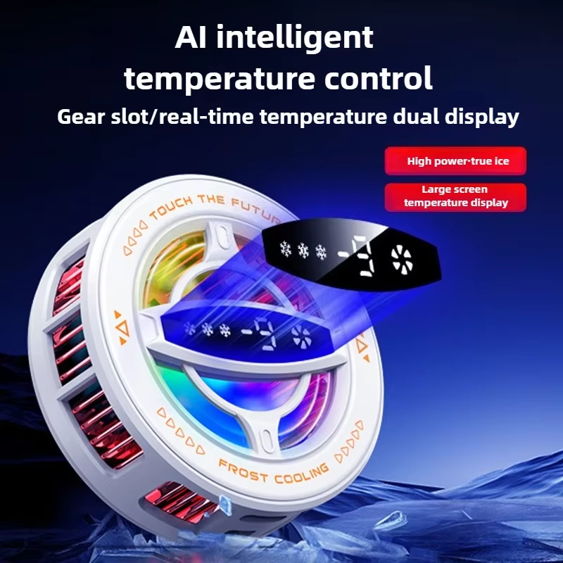 Mobile Cooler With Magnetic Back Clip RGB Light 2 In 1 Semiconductor Radiator For IOS Android PUBG 2